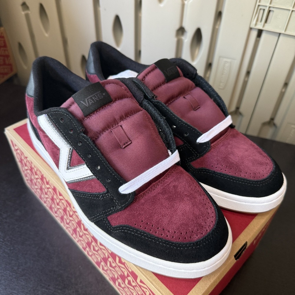 Vans Lowland 2.0 Skate Sneakers Shoes Red Black Men's Size 10.5 - VN000D6R2Q1 - Picture 3 of 9